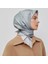 Armine Ipek Eşarp 2025 Yaz - 9345-82 Metalik Mavi Twill 1
