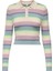 Onlkarol Ls Crop Rıb Button Polo cc Knt Kadın Kazak 15340979 Stripes:gray M/paradise G/violet I/tempest/birch 1