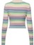 Onlkarol Ls Crop Rıb Button Polo cc Knt Kadın Kazak 15340979 Stripes:gray M/paradise G/violet I/tempest/birch 2