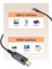 2-Metre Type-C To HDMI 4K 60Hz Ultra Full Hd CE+FCC+ROHS Lisanslı MacBook/Tablet/Telefon Hasır Örgülü Sağlam Kablo Tak Çalıştır Görüntü Aktarım Kablosu 4