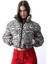 Leoparlı Crop Şişme Kadın Mont 2
