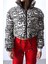 Leoparlı Crop Şişme Kadın Mont 4