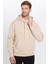 Erkek Taş Kapüşonlu Kanguru Cepli Üç Iplik Şardonlu Sweatshirt 1