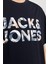 Erkek Jjebryan Yazı Detaylı Bisiklet Yaka Pamuk T-Shirt 12268127 Lacivert 4