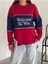 Yazı Detaylı Renk Bloklu Bisiklet Yaka 3 Iplik Sweatshirt 2