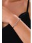 14 K White Gold Kaplama 925 Ayar Gümüş Pembe Kuvars Kalp Bileklik 3