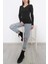 Casual Kadın Triko V Yaka Siyah Dar Kalıp Slimfit Yeni Sezon Antrasit 1