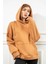 Casual 3 Iplik Örme Kumaş Basen Altı Boy Fermuar Detaylı Kadın Sweatshirt 3