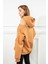 Casual 3 Iplik Örme Kumaş Basen Altı Boy Fermuar Detaylı Kadın Sweatshirt 4