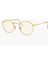 RB3447 Round Unisex Güneş Gözlüğü Gold Metal Çerçeve Şeffaf Cam Mavi Filtre Fotogrey 1