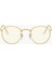 RB3447 Round Unisex Güneş Gözlüğü Gold Metal Çerçeve Şeffaf Cam Mavi Filtre Fotogrey 2