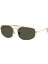 RB3845 Unisex Güneş Gözlüğü Metal Gold Çerçeve Yeşil Cam 2