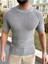 Tişört Örme Triko Nefes Alabilen Desenli Terletmez Slim Fit Dar Kesim T-Shirt 4