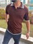 T-Shirt Nefes Alabilen Polo Yaka Terletmez Desenli Pamuklu Örme Tişört Oversize Triko Tshirt 5