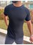 Tişört Örme Triko Tshirt Nefes Alabilen Desenli Terletmez Slim Fit Dar Kesim T-Shirt 4