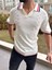 T-Shirt Nefes Alabilen Polo Yaka Terletmez Desenli Pamuklu Örme Tişört Oversize Triko Tshirt 1