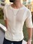 Tişört Örme Triko Tişört Nefes Alabilen Bisikletyaka Terletmez Oversize Bol Kesim Salaş T-Shirt 3