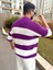 Tişört Örme Triko Tişört Nefes Alabilen Terletmez Oversize Tshirt Polo Yaka Salaş Tshirt Rahat Kesim 2