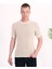 Slim Fit Pamuklu Örme Triko Tişört Dar Kesim Bisiklet Yaka T-Shirt 1