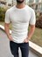 Tişört Örme Triko Tişört Nefes Alabilen Desenli Terletmez Slim Fit Dar Kesim T-Shirt 1