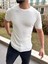 Tişört Örme Triko Tişört Nefes Alabilen Desenli Terletmez Slim Fit Dar Kesim T-Shirt 3