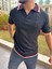 T-Shirt Nefes Alabilen Polo Yaka Terletmez Desenli Pamuklu Örme Tişört Oversize Triko Tshirt 1