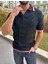 T-Shirt Nefes Alabilen Polo Yaka Terletmez Desenli Pamuklu Örme Tişört Oversize Triko Tshirt 3