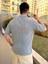 Tişört Terletmez Pamuklu T-Shirt Yumuşak Dokulu Oversize Tshirt Polo Yaka Rahat Kesim Triko Tişört 4