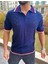 T-Shirt Nefes Alabilen Polo Yaka Terletmez Desenli Pamuklu Örme Tişört Oversize Triko Tshirt 1