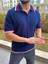 T-Shirt Nefes Alabilen Polo Yaka Terletmez Desenli Pamuklu Örme Tişört Oversize Triko Tshirt 2