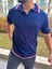 T-Shirt Nefes Alabilen Polo Yaka Terletmez Desenli Pamuklu Örme Tişört Oversize Triko Tshirt 3