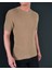 Slim Fit Pamuklu Örme Triko Tişört Dar Kesim Bisiklet Yaka T-Shirt 2