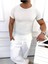 Slim Fit Örme Triko Tişört Nefes Alabilen Terletmez T-Shirt Dar Kesim 5