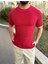 Örme Triko Tişört Kısa Kollu Pamuklu Triko Slim Fit Dar Kesim T-Shirt 4