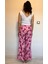 Çiçek Desenli Pembe Pantolon -Plazzo Pantolon 5