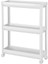 3 Katlı Tekerlekli Beyaz Mutfak Rafı, Kitaplık, Düzenleyici Açık Dolap 2