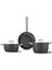 Cookware 50's Style Siyah 3'lü Tencere&tava Seti 1