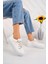 Kadın Bağcıklı Taş Detaylı Sneaker 2