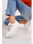 Kadın Bağcıklı Taş Detaylı Sneaker 3