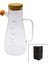 Da mlatmaz Cam Yağdanlık Bambu Kapaklı Ölçekli 900 ml 1