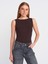 20868 Kayık Yaka Kolsuz Top-Mint 1