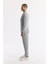 Erkek Gri Mono Yaka Viskon Karışımlı Hafif Bi-Stretch Blazer Comfort Slim Fit Ceket A51Y4001 3