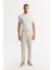 Erkek Bej Yandan Cepli Beli Lastikli Soft Touch Comfort Slim Fit Pantolon A51Y3217 1