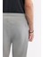 Erkek Gri Beli Lastikli Bağcıklı Yandan Cepli Flexi Baskı Detaylı Parçalı Soft Touch Jogger A51Y3402 5