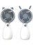 2ADET MLS6035 USB Mini Kordonlu Şarj Küçük Fan MLS6035 Beyaz (Yurt Dışından) 1
