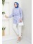 Çizgili Poplin Bağlamalı Gömlek - Mavi / Ü103 1