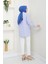 Çizgili Poplin Bağlamalı Gömlek - Mavi / Ü103 4
