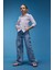 Kız Çocuk Wide Leg Kargo Geniş Paça Pamuklu Jean Pantolon D9694a825sp 1