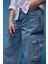 Kız Çocuk Wide Leg Kargo Geniş Paça Pamuklu Jean Pantolon D9694a825sp 2