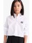 Kız Çocuk Cropped Fit Oxford Uzun Kollu Gömlek D9149A825SP 1